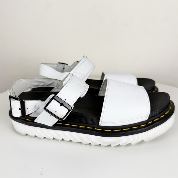 Dr. Martens Voss White Leather Strap Sandals - Picture 13 of 16